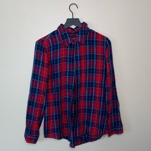 Wet seal red and blue flannel
